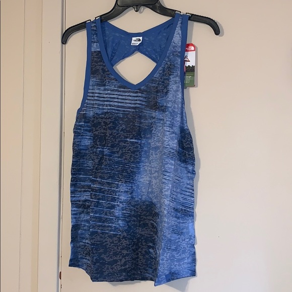 The North Face Kokomo Burnout Blue Tank Top NWT - Picture 3 of 6